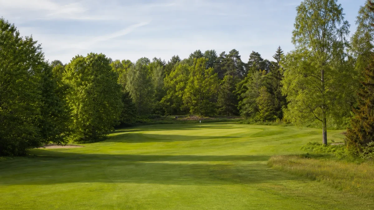 Fairway och green vid Djursholms Golfklubbs golfanläggning i Djursholm