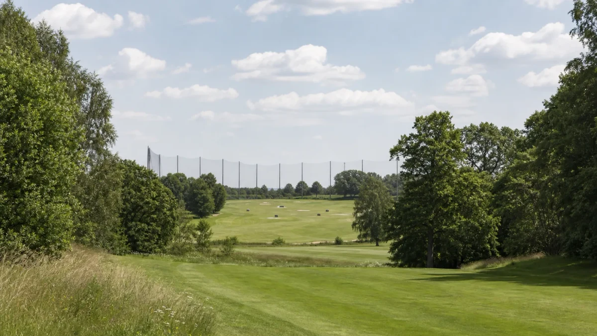 9-hålsbanan och drivingrangen på Ulriksdals Golfklubb i Solna