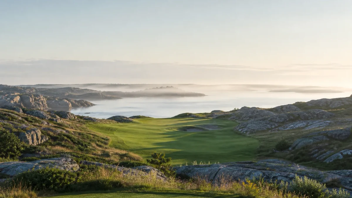 Grönt golflandskap i Göteborgsområdet