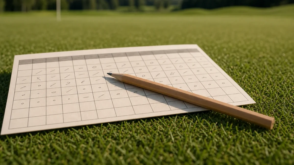 Scorekort som visar hur poäng i golf räknas