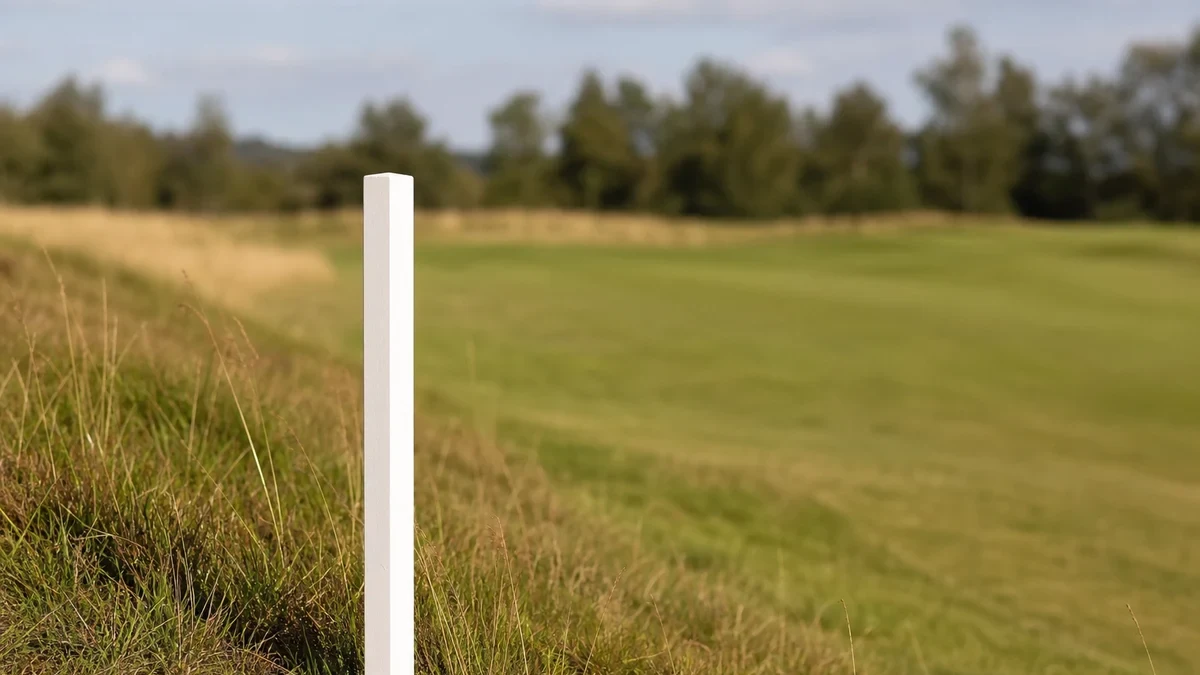 Out of bounds i golf: vad som händer när bollen är ute illustrerad med golfmotiv